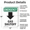 Signmission Gas Shutoff (Down Arrow) With Symbol, 12 in W x Rectangle, Plastic OS-2PACK-EM-P-1218-V-10503 - alternate 4